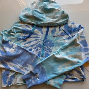 Spiritual Gangster Cropped Tie-Dye Sweatshirt